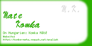 mate komka business card