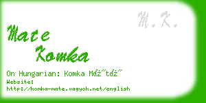 mate komka business card